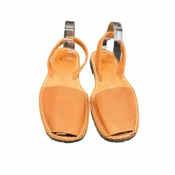 PONS Avarcas Brown Leather Sandals Menorca Spain Size 8 - Picture 3 of 15